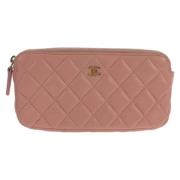 Pre-owned Leather chanel-bags Chanel Vintage , Pink , Dames