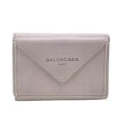 Pre-owned Leather wallets Balenciaga Vintage , White , Dames