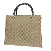 Pre-owned Canvas gucci-bags Gucci Vintage , Beige , Dames