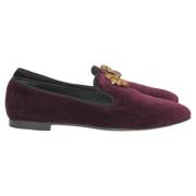 Pre-owned Velvet flats Giuseppe Zanotti Pre-owned , Red , Dames