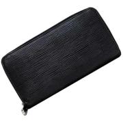 Pre-owned Leather wallets Louis Vuitton Vintage , Black , Heren