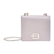 Wallet with chain in taupe leather Baldinini , Beige , Dames