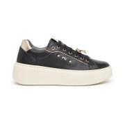 Zwarte Sneakers Plat Nerogiardini , Black , Dames