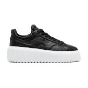 Gewatteerde Leren Sneakers Zwart Hogan , Black , Dames