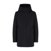 Drijvende Parka Jas in Zwart RRD , Black , Heren