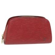 Pre-owned Leather pouches Louis Vuitton Vintage , Red , Dames