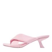 Pre-owned Leather sandals Salvatore Ferragamo Pre-owned , Pink , Dames