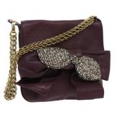 Pre-owned Leather shoulder-bags Chloé Pre-owned , Purple , Dames