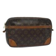 Pre-owned Canvas clutches Louis Vuitton Vintage , Brown , Dames