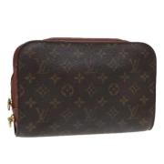 Pre-owned Canvas clutches Louis Vuitton Vintage , Brown , Dames