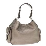 Pre-owned Leather prada-bags Prada Vintage , Gray , Dames