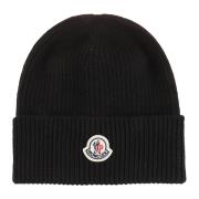 Zwarte Hoed voor Stijlvolle Look Moncler , Black , Heren