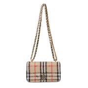 Vintage Check Bouclé Schoudertas Burberry , Beige , Dames