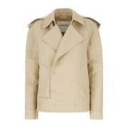 Stijlvolle Jassen voor Mannen en Vrouwen Burberry , Beige , Dames