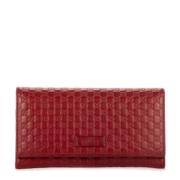 Pre-owned Leather wallets Gucci Vintage , Red , Dames