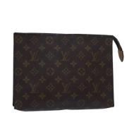 Pre-owned Canvas pouches Louis Vuitton Vintage , Brown , Dames