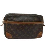 Pre-owned Canvas clutches Louis Vuitton Vintage , Brown , Dames