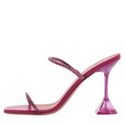 Pre-owned Fabric sandals Amina Muaddi Pre-owned , Purple , Dames