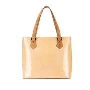 Pre-owned Leather totes Louis Vuitton Vintage , Beige , Dames