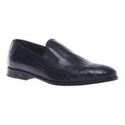 Loafers in black leather Baldinini , Black , Heren