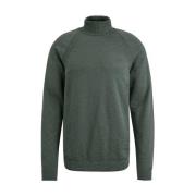 Heather Roll Neck Pullover Cast Iron , Green , Heren