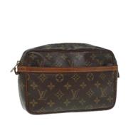 Pre-owned Canvas clutches Louis Vuitton Vintage , Brown , Dames