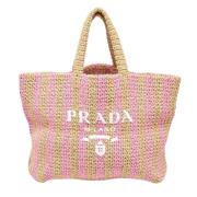 Pre-owned Raffia prada-bags Prada Vintage , Pink , Dames