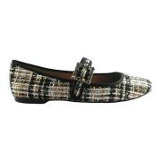 Geruite Tweed Schoenen Bibi Lou , Black , Dames