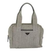 Pre-owned Canvas prada-bags Prada Vintage , Gray , Dames