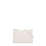 Ivoor Pebbled Leren Pochette Dames Tas Coccinelle , Beige , Dames