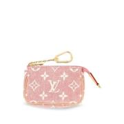 Pre-owned Denim wallets Louis Vuitton Vintage , Pink , Dames