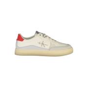 Witte Polyester Sneaker met Contrastdetails Calvin Klein , White , Her...