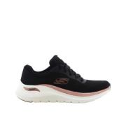 Lage Damessneakers Skechers , Black , Dames