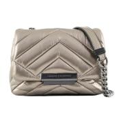 Grijze Schoudertas met Logo Sluiting Armani Exchange , Gray , Dames