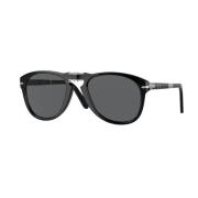 Klassieke Zonnebril Zwarte Frame Persol , Black , Unisex