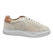 Sneakers Voile Blanche , Beige , Dames