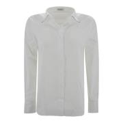 Witte Poplin Overhemd met Monili Detail Brunello Cucinelli , White , D...