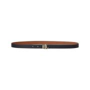 Reversibele leren riem Ralph Lauren , Black , Dames