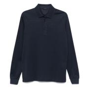 Katoenen poloshirt met 3 knopen Paul & Shark , Blue , Heren