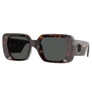 Stijlvolle zonnebril met donkergrijze lenzen Versace , Brown , Unisex