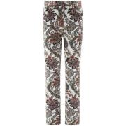 Paisley Print Denim Broek Etro , Multicolor , Dames