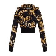 Zwarte trui met ***cv stijl Versace Jeans Couture , Black , Dames