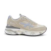 Witte platte schoenen met inzetontwerp Premiata , Beige , Dames