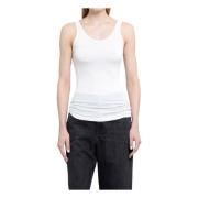 Witte Geribbelde Tanktop James Perse , White , Dames