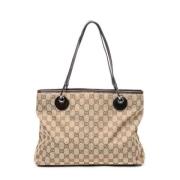 Pre-owned Canvas shoulder-bags Gucci Vintage , Beige , Dames