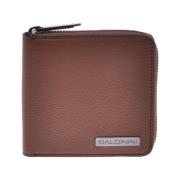 Wallet in leather Baldinini , Brown , Heren