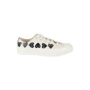 Hart Lage Top Sneakers Comme des Garçons Play , White , Heren