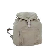 Pre-owned Nylon backpacks Prada Vintage , Beige , Dames