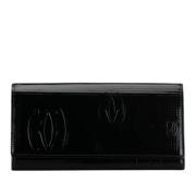 Pre-owned Leather wallets Cartier Vintage , Black , Dames