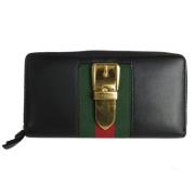 Pre-owned Leather wallets Gucci Vintage , Black , Dames